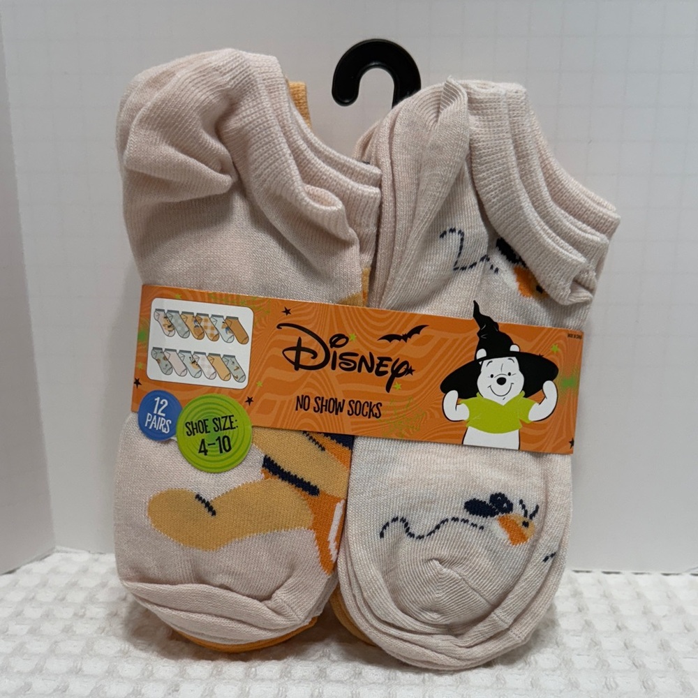 Disney Halloween No Show Socks - Cream and Orange